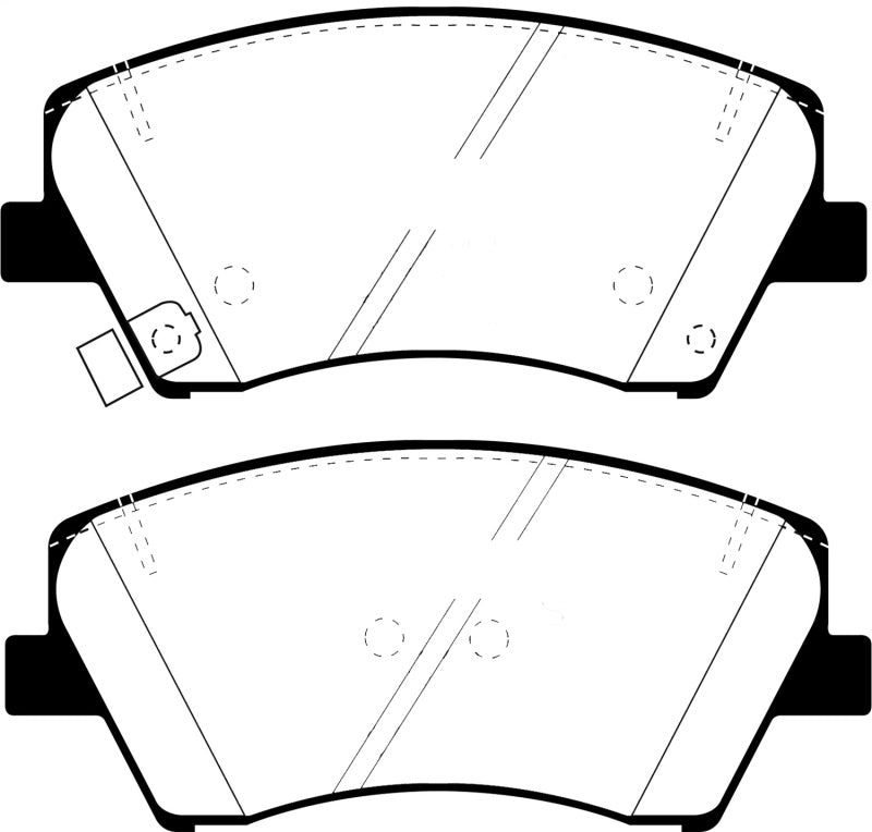 EBC 2017+ Hyundai Elantra 1.4L Turbo Greenstuff Front Brake Pads