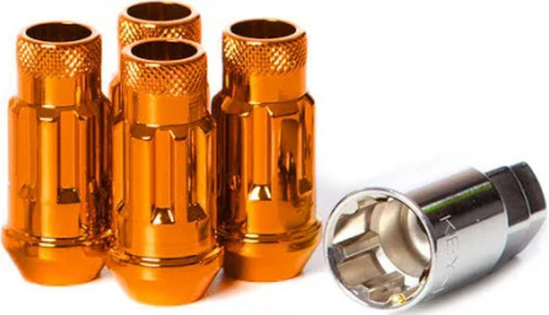 Wheel Mate Muteki SR48 Open End Locking Lug Nut Set of 4 - Gold Chrome 12x1.25 48mm