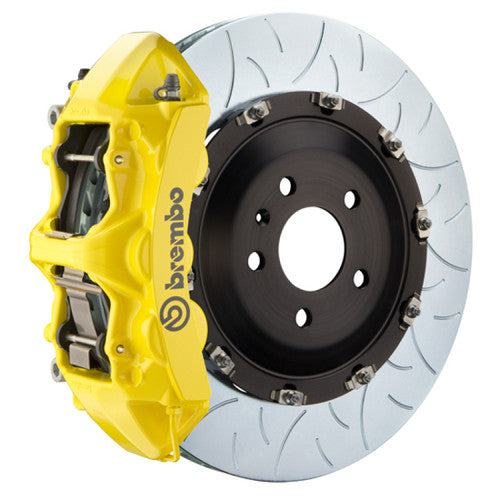 Brembo 07-13 X5 Front GT BBK 6 Piston Cast 405x34 2pc Rotor Slotted Type3-Fluo. Yellow