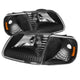 xTune Ford F150 97-03 / Expedition 97-02 Crystal Headlights w/Corner Black HD-JH-FF15097-SET-AM-BK