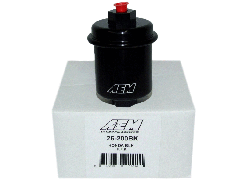 AEM 94-01 Acura Integra / 94-97 Honda Accord / 96-00 Civic / 97-01 Prelude Black Fuel Filter Kit