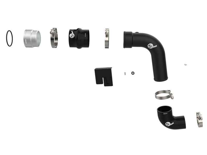 aFe 23-24 Ford F250/F350 Super Duty V8-6.7L BladeRunner 3 In. Aluminum Cold Charge Pipe- BLK