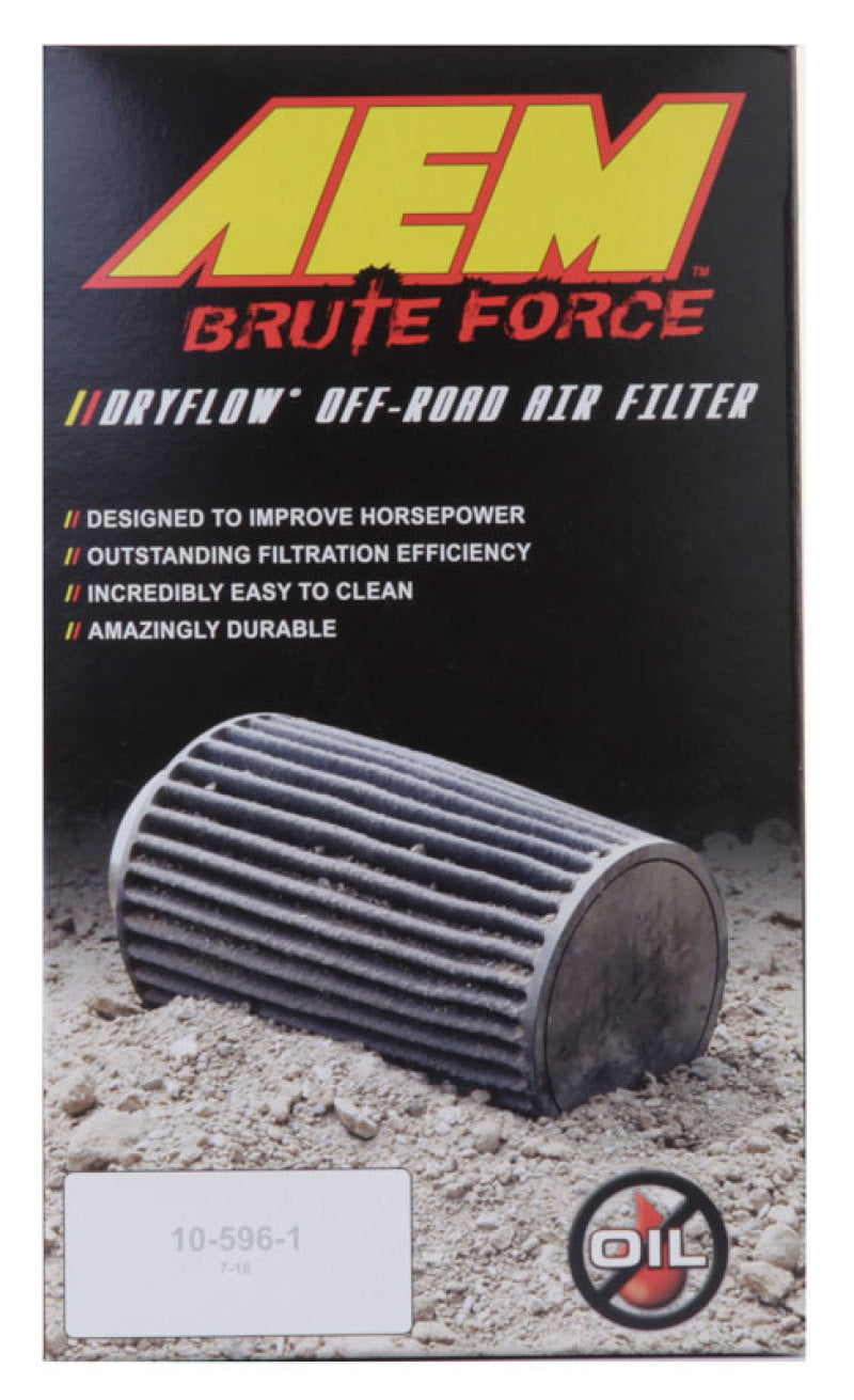 AEM Dryflow Conical Air Filter 2.75in Flange ID / 6in Base OD / 5.125in Top OD / 9.125in Height