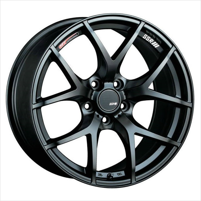 SSR GTV03 18x8.5 5x114.3 40mm Offset Flat Black Wheel 05-07 STI / 11+ tC