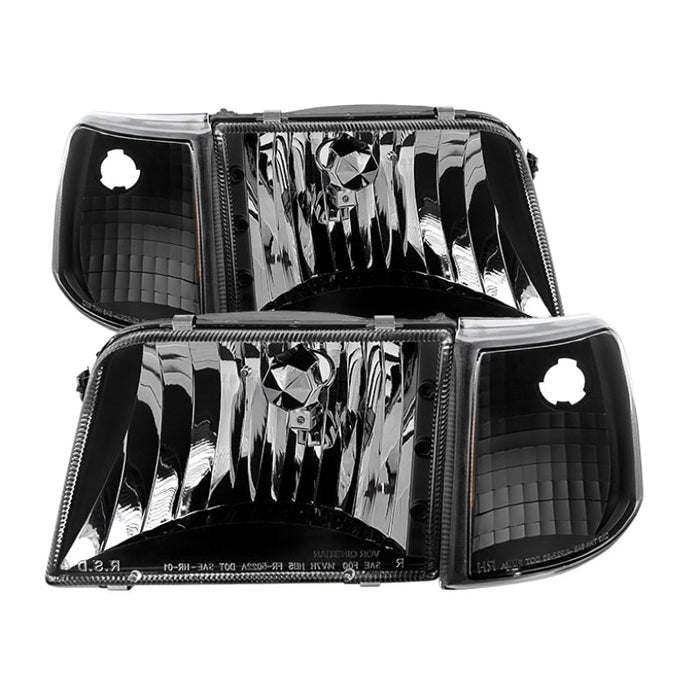 AlphaRex 20-22 Ford F-250/350/450/550 SD LUXX-Series LED Proj Headlights Bk w/Acv Light SS & SBDRL