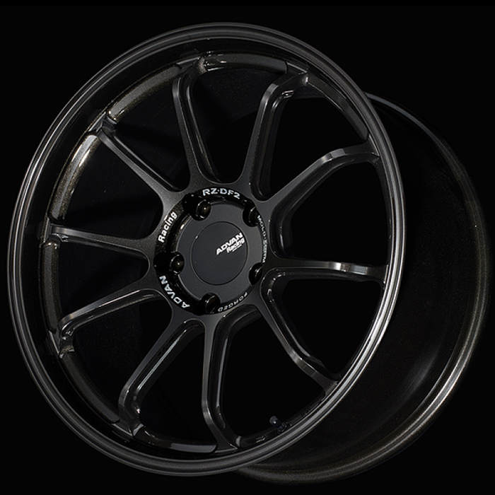 Advan RZ-DF2 for Porsche 20x9.0 / +56 Offset / 5x130 / 71.6mm Bore / Racing Titanium Black