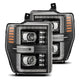 AlphaRex 20-22 Ford F-250/350/450/550 SD LUXX-Series LED Proj Headlights Bk w/Acv Light SS & SBDRL