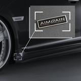 Car with 'AIMGAIN' branding on a dark background