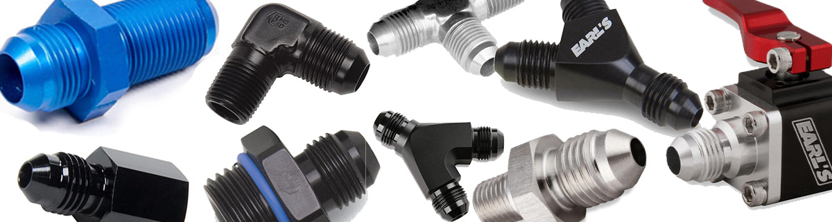 GReddy AN04 120 DEGREE HOSE END SWIVEL BLACK/GOLD ANODIZED