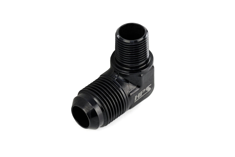 HPS -10 to 3/8 NPT 90 AN to NPT Adapter Aluminum (AN822-10-6)