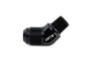 HPS -8 to 1/4 NPT 45 AN to NPT Adapter Aluminum (AN823-7)