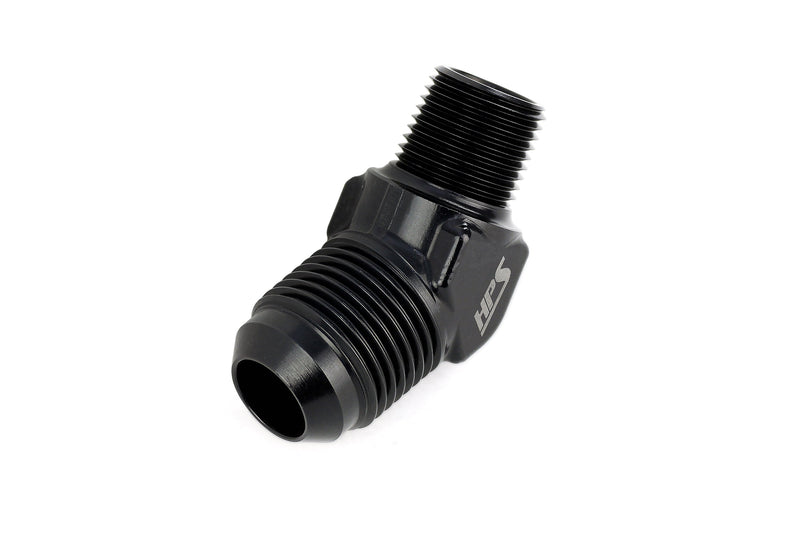 HPS -6 to 1/4 NPT 45 AN to NPT Adapter Aluminum (AN823-6)