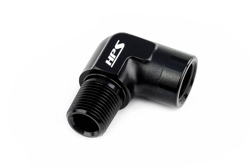 HPS 1/4 NPT 90 NPT Adapter Aluminum (AN914-02)