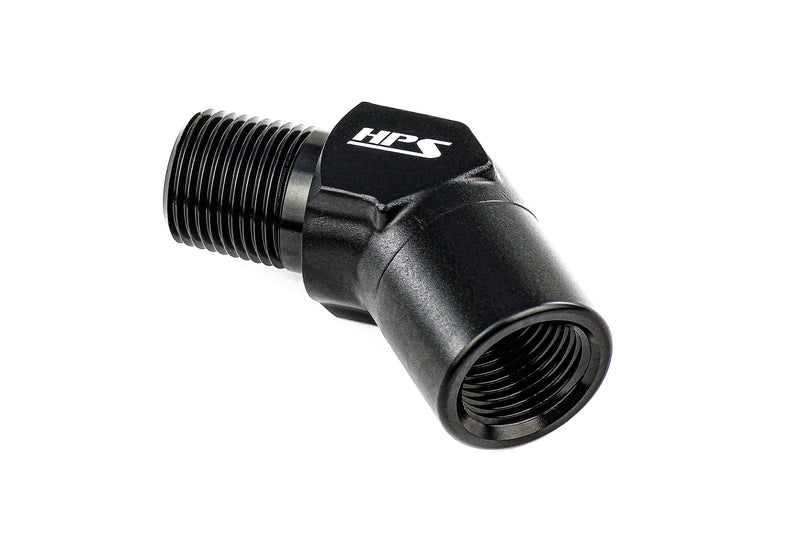 HPS 1/4 NPT 45 NPT Adapter Aluminum (AN915-02)