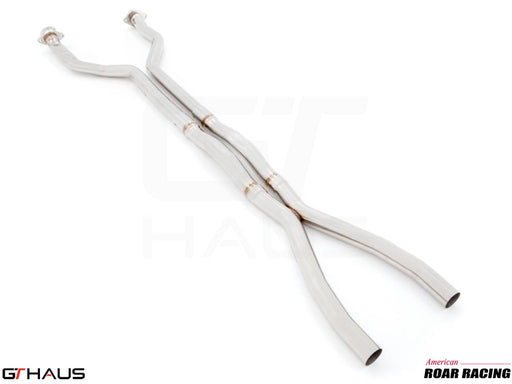 Premium stainless steel X pipe resonator bypass for 2011-2015 Cadillac CTS CTS-V Coupe, enhancing exhaust flow and sound.