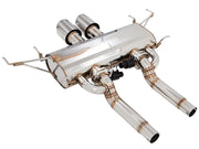 Premium exhaust system for Cadillac CTS-V Coupe 2011-2015, featuring polished stainless steel and dual tips for enhanced performance.