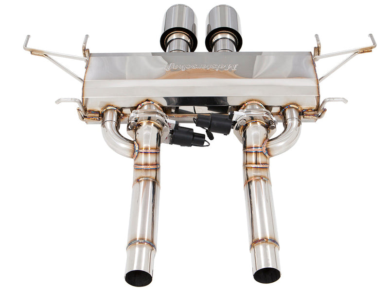 Premium performance exhaust system for Cadillac CTS-V Coupe 2011-2015, featuring stainless steel construction and electronic valve control.