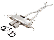 Premium performance exhaust system for Cadillac CTS-V Coupe 2011-2015, featuring stainless steel construction and electronic valve control.