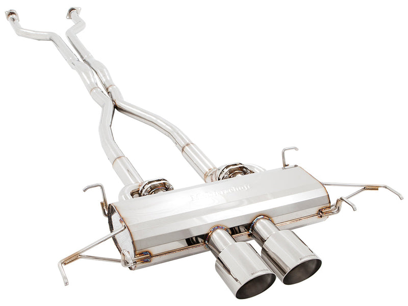 Premium performance exhaust system for Cadillac CTS-V Coupe [2011-2015], featuring polished stainless steel construction and dual tips.