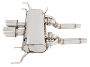 Premium performance exhaust system for Cadillac CTS-V Coupe 2011-2015, featuring stainless steel construction and dual tips.