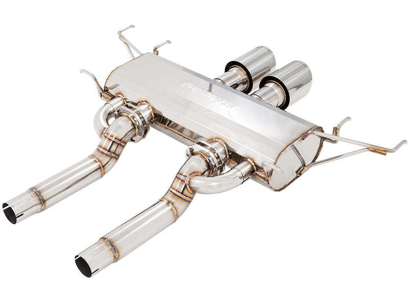Premium stainless steel exhaust system for 2011-2015 Cadillac CTS-V Coupe, featuring dual tips and performance design.