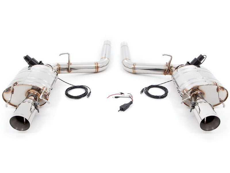 Premium performance exhaust system for Cadillac CTS-V Sedan and Wagon (2008-2015) featuring stainless steel construction.