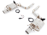 Premium performance exhaust system for Cadillac CTS-V Sedan and Wagon (2008-2015) with electronic valve control.