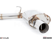 Premium performance exhaust system for Cadillac CTS-V Sedan and Wagon (2008-2015) with polished stainless steel finish.