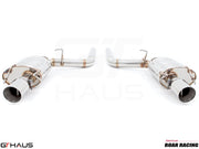 Premium performance exhaust system for Cadillac CTS-V Sedan and Wagon [2008-2015], featuring stainless steel construction and dual tips.