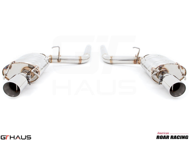 Premium performance exhaust system for Cadillac CTS-V Sedan and Wagon [2008-2015], featuring stainless steel construction and dual tips.