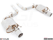 Premium performance exhaust system for Cadillac CTS-V Sedan and Wagon [2008-2015], featuring stainless steel construction and dual tips.