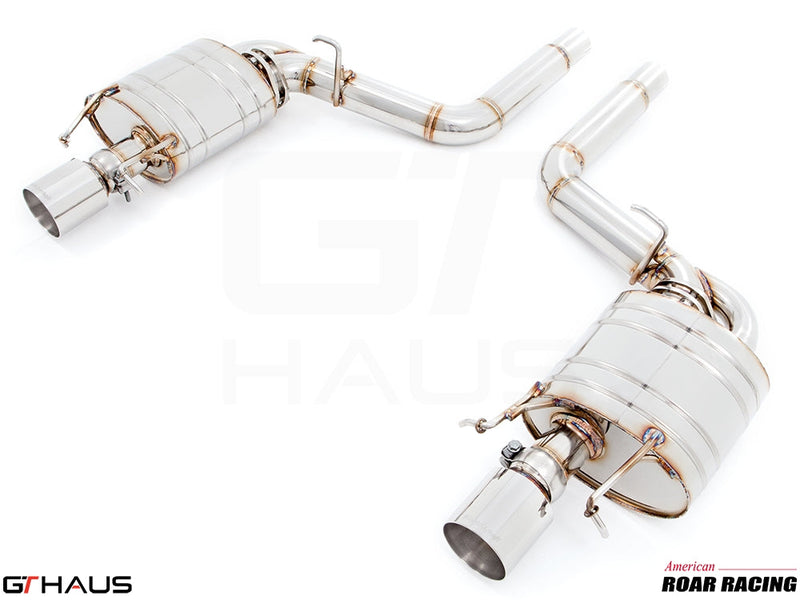 Premium performance exhaust system for Cadillac CTS-V Sedan and Wagon (2008-2015) featuring stainless steel construction.