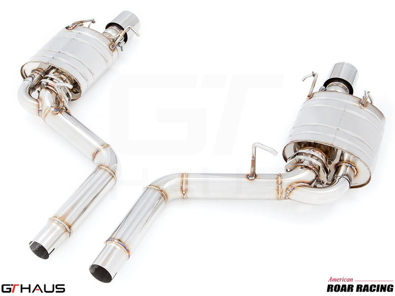 Premium exhaust system for Cadillac CTS-V Sedan and Wagon (2008-2015) featuring stainless steel construction and performance design.