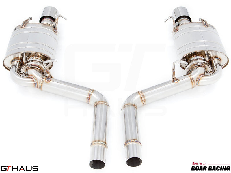 Premium performance exhaust system for Cadillac CTS-V Sedan and Wagon (2008-2015), featuring stainless steel construction and enhanced sound.