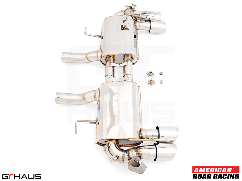 Premium performance exhaust system for 2016+ Chevrolet Camaro SS, featuring stainless steel construction and electronic valve control.