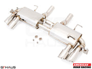 Premium exhaust system for 2016+ Chevrolet Camaro SS, featuring stainless steel construction and dual tips for enhanced performance.