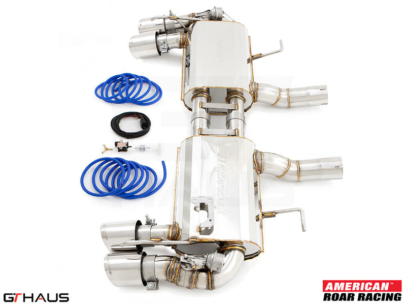 Premium exhaust system for 2016+ Chevrolet Camaro SS featuring stainless steel construction and electronic valve control.