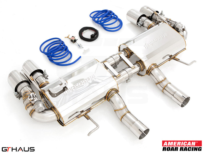 Premium performance exhaust system for 2017+ Chevrolet Camaro ZL1, featuring stainless steel construction and electronic valve control.