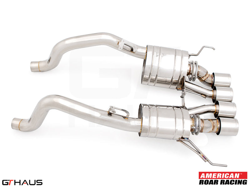 Premium performance exhaust system for Chevrolet Corvette C7 Stingray V8 coupe/convertible, featuring stainless steel construction.