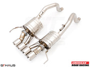 Premium exhaust system for Chevrolet Corvette C7 Stingray V8 coupe and convertible, featuring stainless steel construction and performance design.