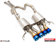 Premium performance exhaust system for 2015-2019 Chevrolet Corvette C7 Z06 V8, featuring stainless steel construction and vibrant tips.