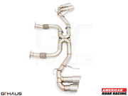 Premium stainless steel exhaust system for 2020+ Chevrolet Corvette C8 Stingray/E-Ray V8 Coupe and Convertible.