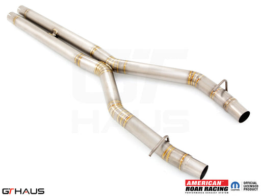 Catback X-Pipe resonator delete section for Chrysler 300C 2012-2014, featuring stainless steel construction for enhanced performance.