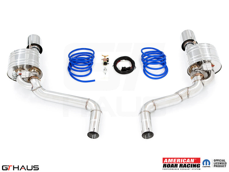 Premium performance exhaust system for Chrysler 300C SRT8 (2012-2014) featuring stainless steel construction and electronic valve control.