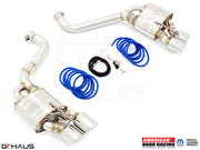Premium performance exhaust system for Dodge Challenger DEMON, Redeye, and Jail Break models, featuring stainless steel construction.