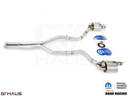 Premium performance exhaust system for Dodge Challenger DEMON, Redeye, and Jail Break models, featuring stainless steel construction.