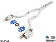 Premium performance exhaust system for 2017+ Dodge Challenger DEMON/Redeye/Jail Break, featuring stainless steel construction and electronic valve control.