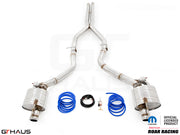 Premium exhaust system for Dodge Challenger DEMON, Redeye, and Jail Break models, featuring stainless steel construction and electronic valve control.