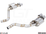 Premium performance exhaust system for Dodge Challenger DEMON, Redeye, and Jail Break, featuring stainless steel construction.