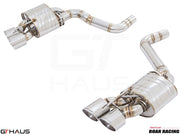 Premium performance exhaust system for Dodge Challenger DEMON, Redeye, and Jail Break, featuring polished stainless steel construction.